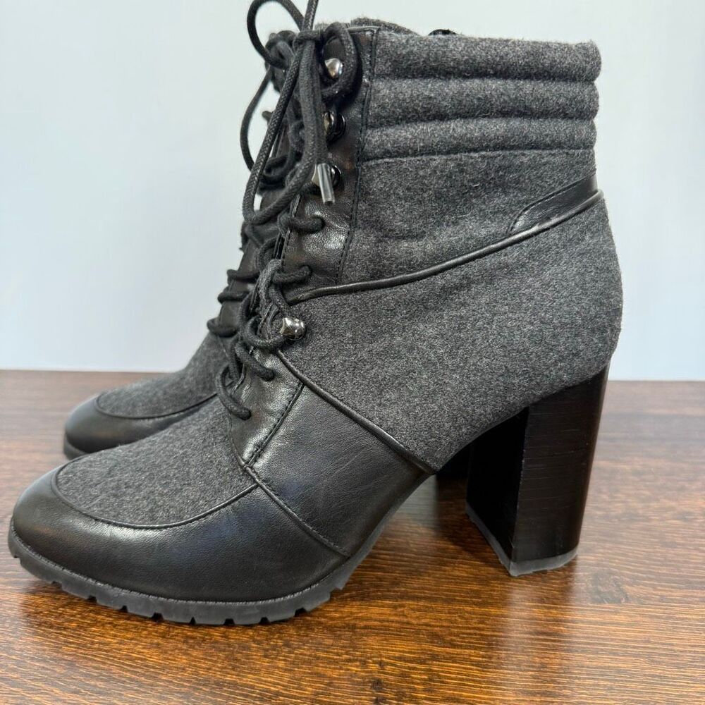 ANTONIO MELANI Grayciee Lace Up Heeled Boot Size 8.5 - Picture 7 of 12